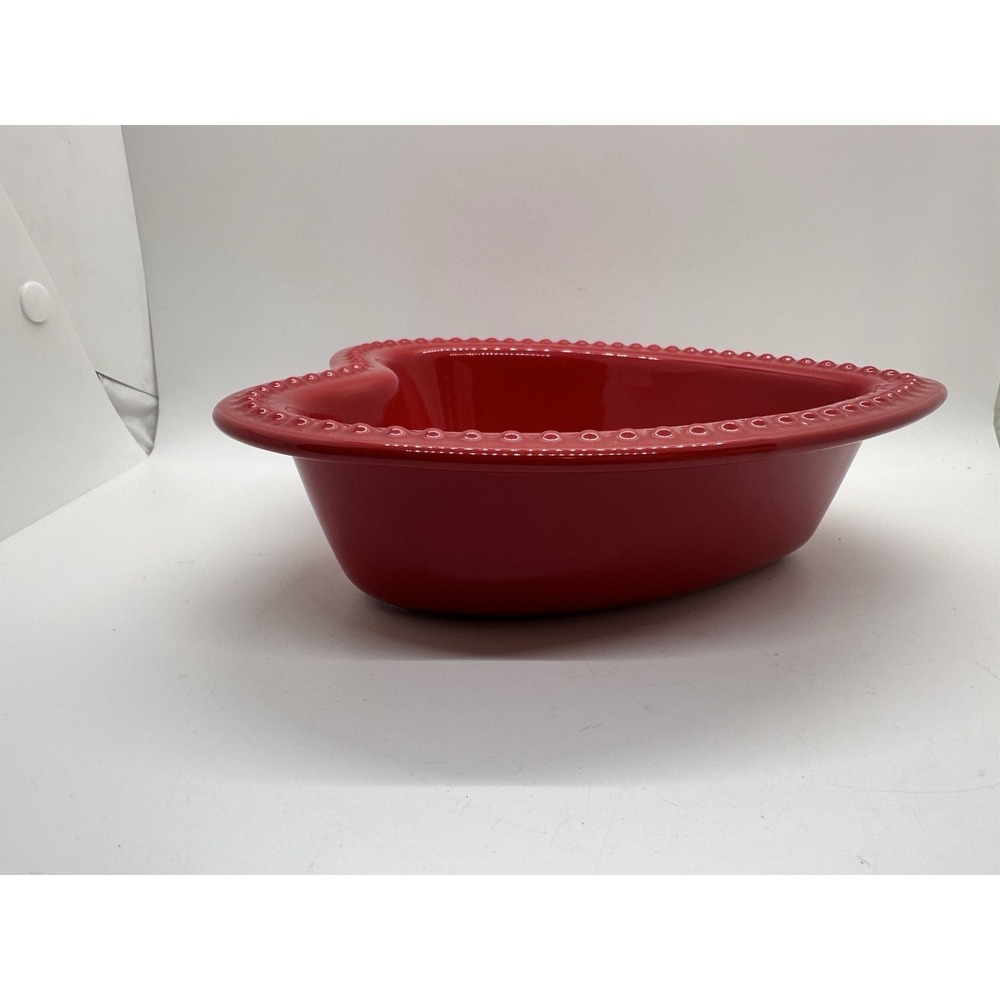 Chantal Red Heart Shaped‎ Bowl Dish 3 cup 93-HBB15 Bake Freeze Serve Stoneware